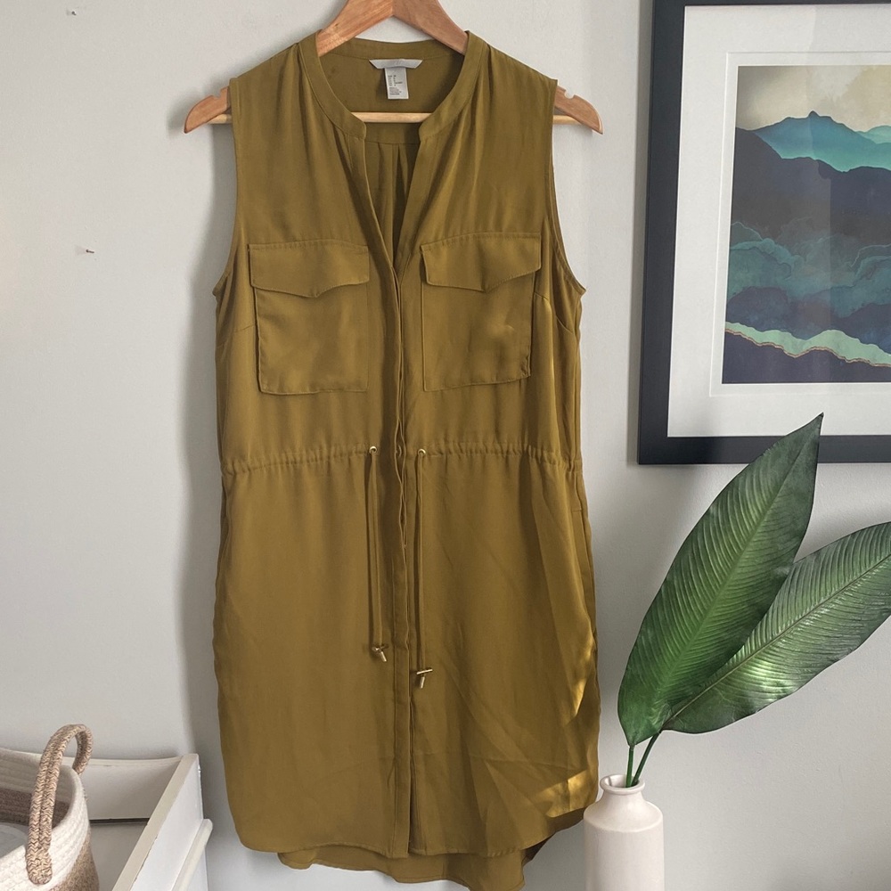 H&M Olive Green Shirt Dress